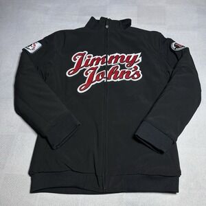 Jimmy John's Employee Uniform Jacket Womens Small Black Insulated Winter Quilted
